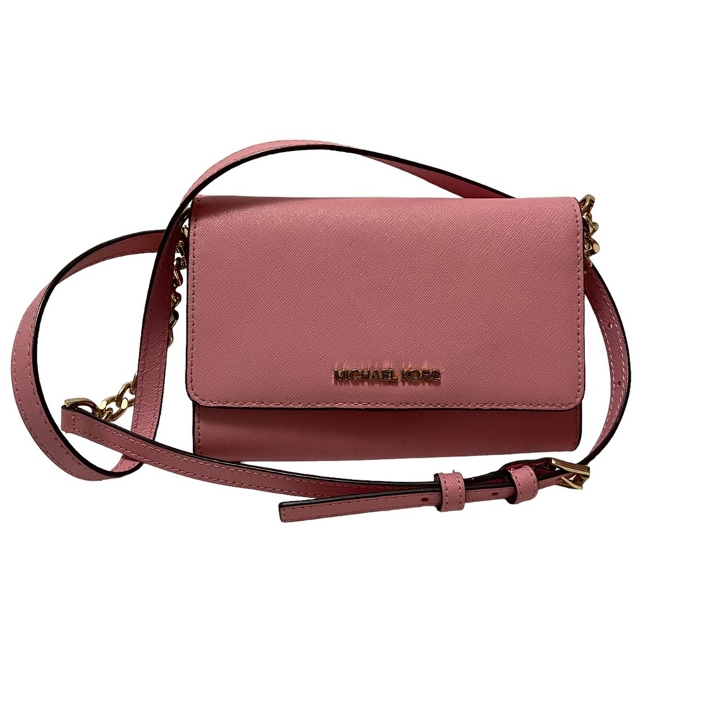Michael Kors Phone Wallet Pink Crossbody Woman Bag